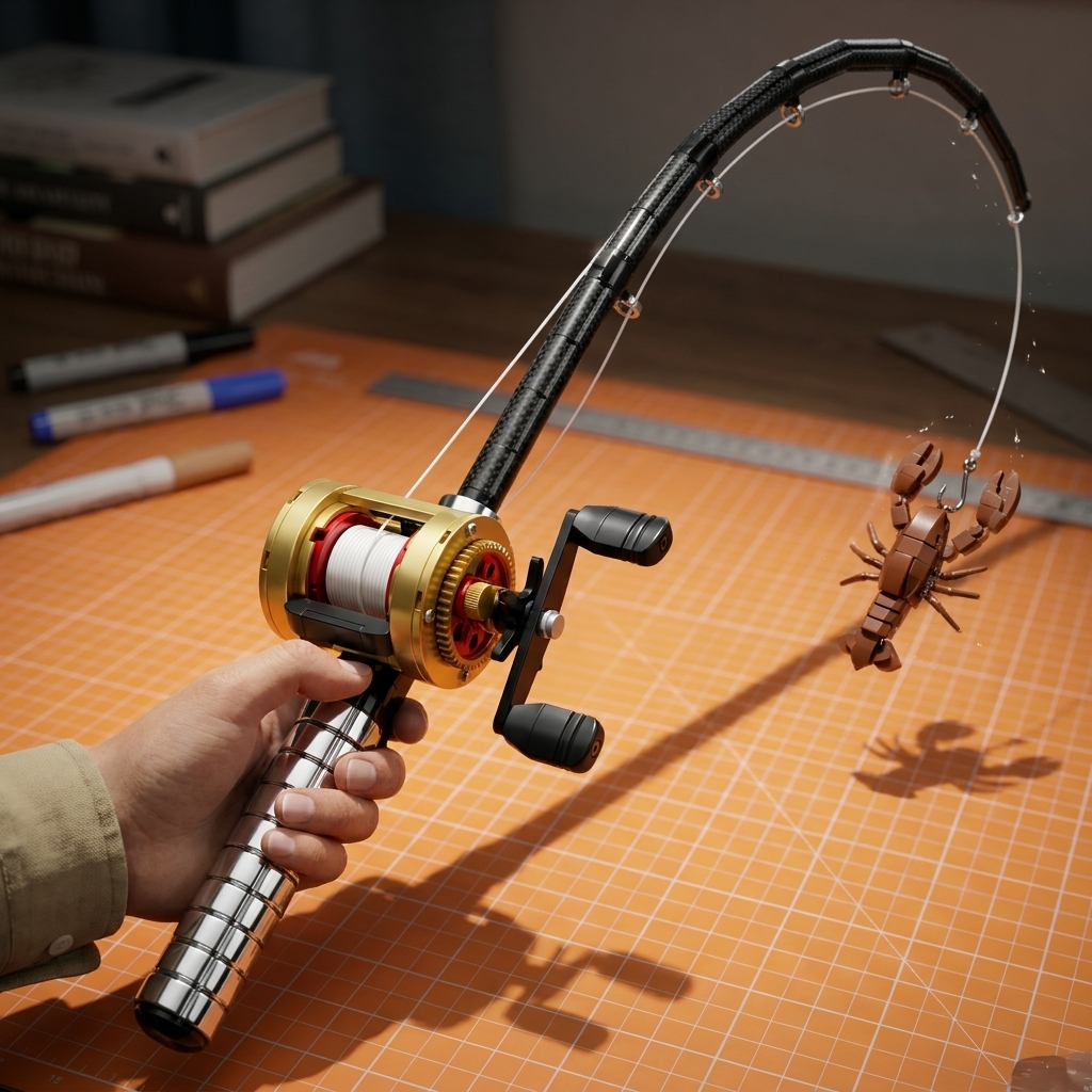 Block Star- Building Block Fishing Rod