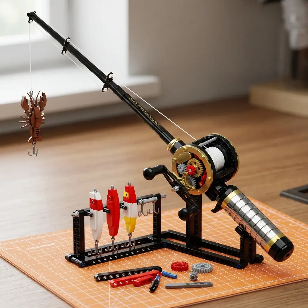 Block Star- Building Block Fishing Rod