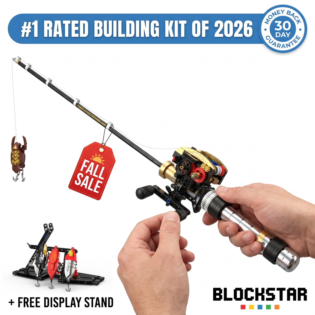 Block Star- Building Block Fishing Rod