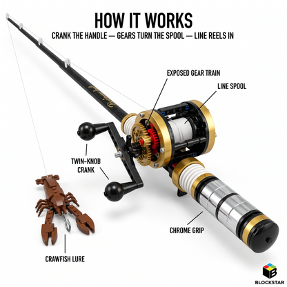 Block Star- Building Block Fishing Rod