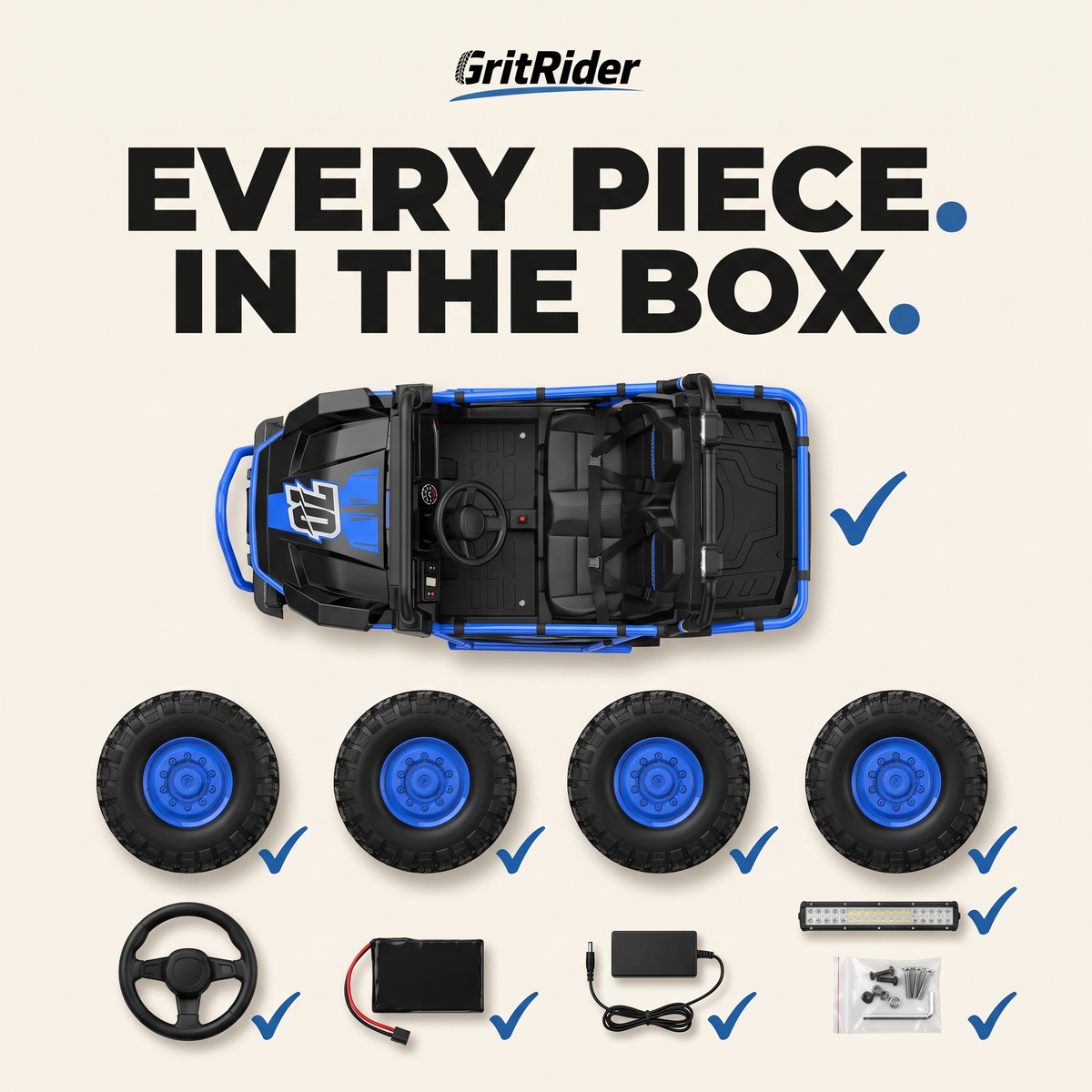 GritRider™ 36V 2-Seater Ride-On UTV