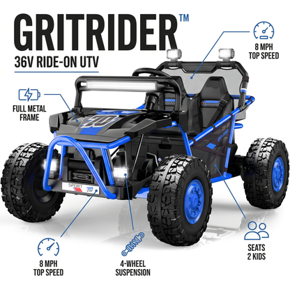 GritRider™ 36V 2-Seater Ride-On UTV